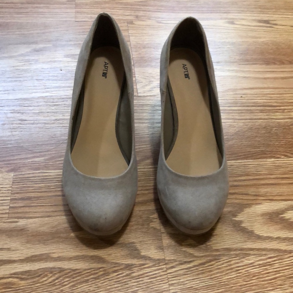 Suede wedges